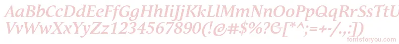 AndulkaBookProBoldItalic Font – Pink Fonts on White Background