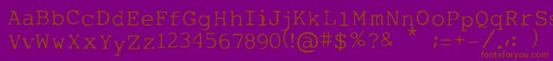 Mytype Font – Brown Fonts on Purple Background
