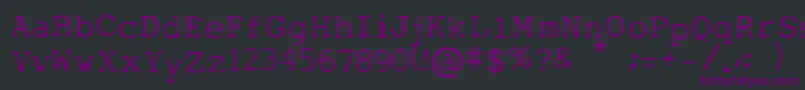 Шрифт Mytype – фиолетовые шрифты на чёрном фоне