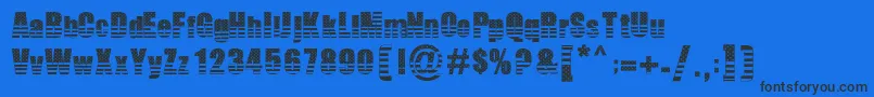 TheAmerican Font – Black Fonts on Blue Background
