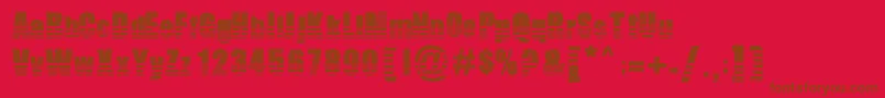 TheAmerican Font – Brown Fonts on Red Background