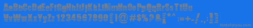 TheAmerican Font – Gray Fonts on Blue Background