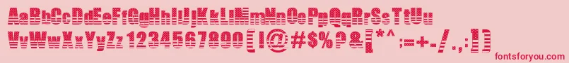 TheAmerican Font – Red Fonts on Pink Background