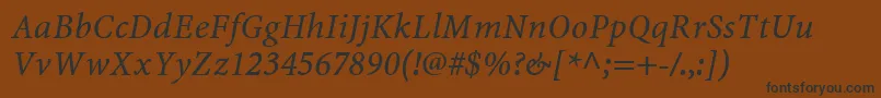 MinionWebРљСѓСЂСЃРёРІ Font – Black Fonts on Brown Background