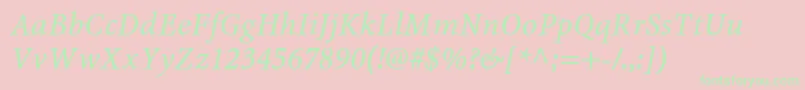 MinionWebРљСѓСЂСЃРёРІ Font – Green Fonts on Pink Background