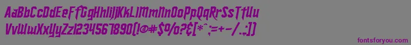 SfIronsidesItalic Font – Purple Fonts on Gray Background