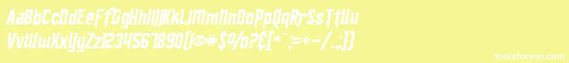 SfIronsidesItalic Font – White Fonts on Yellow Background