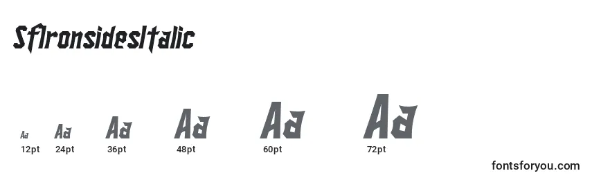 SfIronsidesItalic Font Sizes