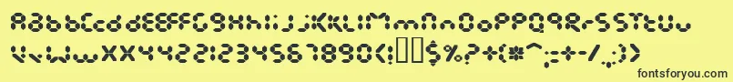 EndlessShowroomRegular Font – Black Fonts on Yellow Background