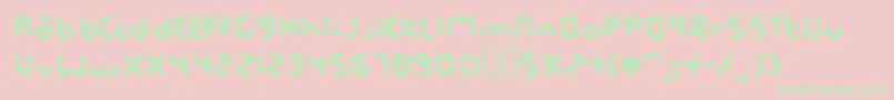 EndlessShowroomRegular Font – Green Fonts on Pink Background