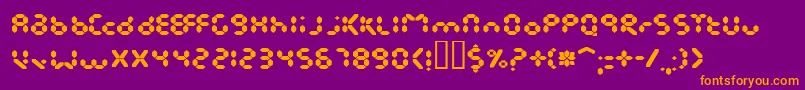 EndlessShowroomRegular Font – Orange Fonts on Purple Background