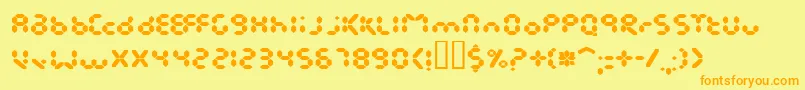 EndlessShowroomRegular Font – Orange Fonts on Yellow Background