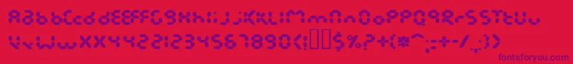 EndlessShowroomRegular Font – Purple Fonts on Red Background