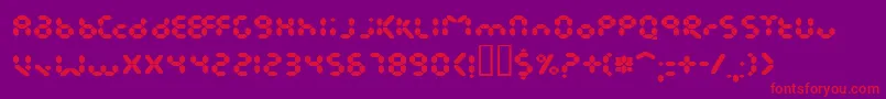 EndlessShowroomRegular Font – Red Fonts on Purple Background