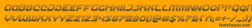 Gunnerstormgradital Font – Black Fonts on Orange Background