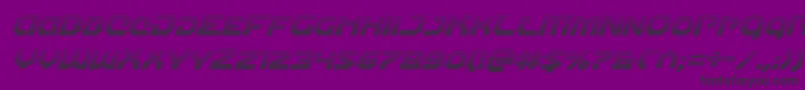 Fonte Gunnerstormgradital – fontes pretas em um fundo violeta
