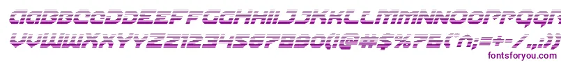 Gunnerstormgradital-Schriftart – Violette Schriften auf weißem Hintergrund