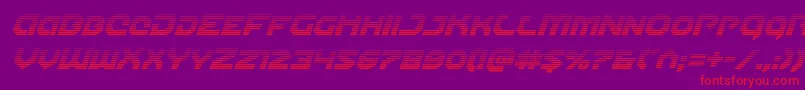 Gunnerstormgradital Font – Red Fonts on Purple Background