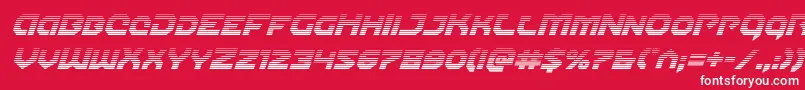 Gunnerstormgradital Font – White Fonts on Red Background