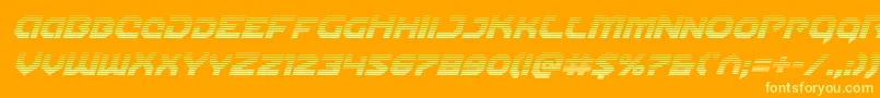 More about Gunnerstormgradital Font Gunnerstormgradital Font – Yellow Fonts on Orange Background