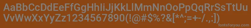 Robotaurleft Font – Gray Fonts on Brown Background