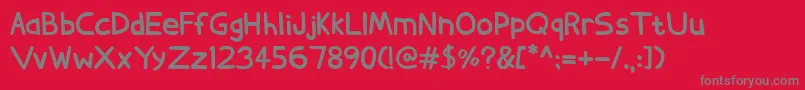 DerNeueSpargel Font – Gray Fonts on Red Background