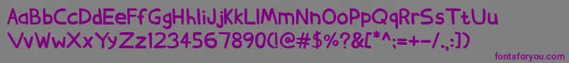 DerNeueSpargel Font – Purple Fonts on Gray Background