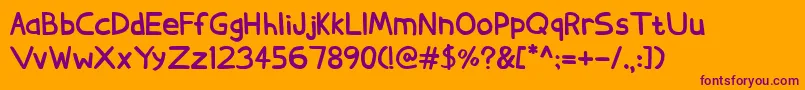 DerNeueSpargel Font – Purple Fonts on Orange Background