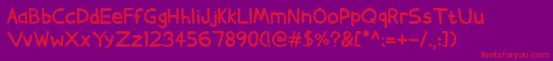 DerNeueSpargel Font – Red Fonts on Purple Background