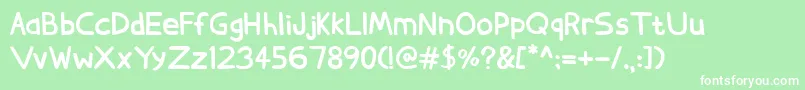 DerNeueSpargel Font – White Fonts on Green Background