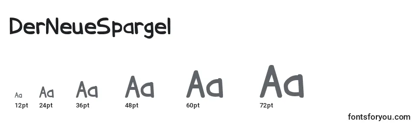 Размеры шрифта DerNeueSpargel
