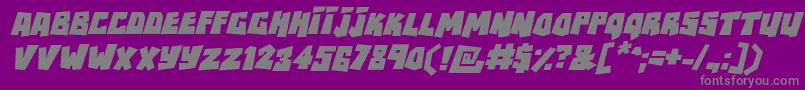 RockbiterItalic Font – Gray Fonts on Purple Background