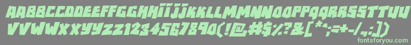 RockbiterItalic Font – Green Fonts on Gray Background