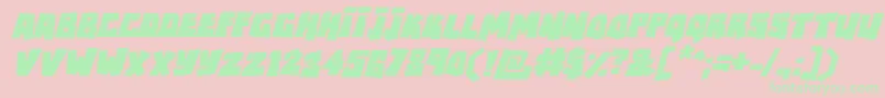 RockbiterItalic Font – Green Fonts on Pink Background