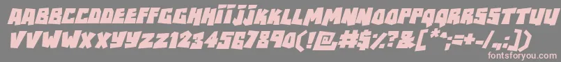 RockbiterItalic Font – Pink Fonts on Gray Background