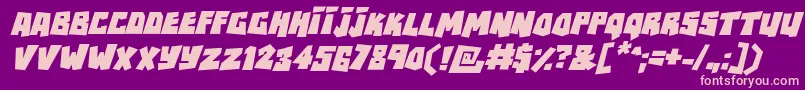RockbiterItalic Font – Pink Fonts on Purple Background