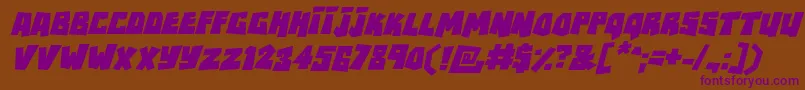 RockbiterItalic Font – Purple Fonts on Brown Background