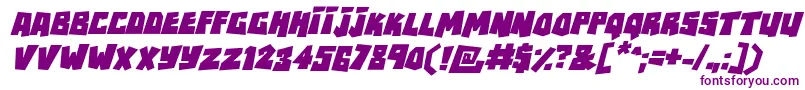 RockbiterItalic Font – Purple Fonts on White Background