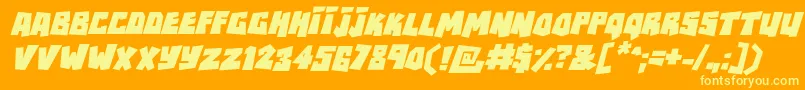 RockbiterItalic Font – Yellow Fonts on Orange Background