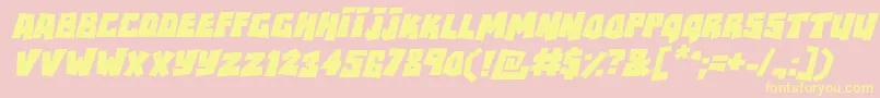 RockbiterItalic Font – Yellow Fonts on Pink Background