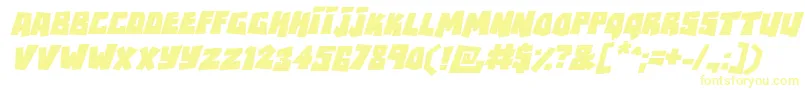 Шрифт RockbiterItalic – жёлтые шрифты