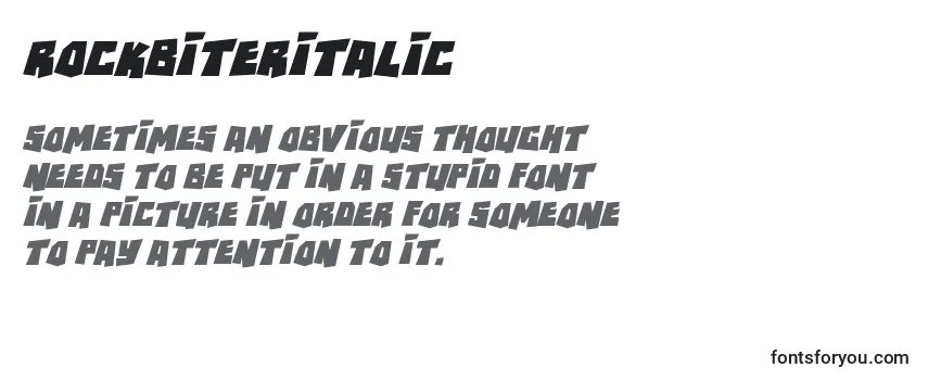 RockbiterItalic Font