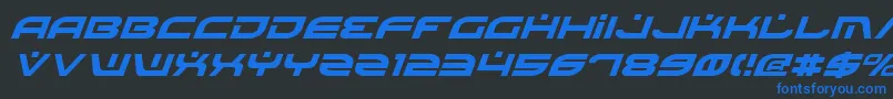BattlefieldItalic Font – Blue Fonts on Black Background