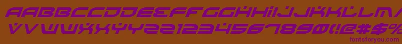 BattlefieldItalic Font – Purple Fonts on Brown Background