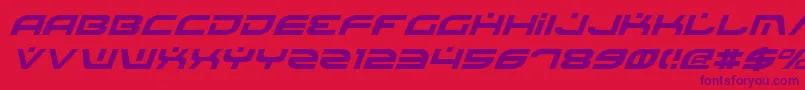 フォントBattlefieldItalic – 赤い背景に紫のフォント