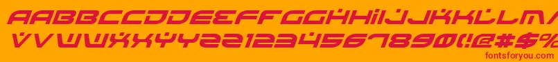 BattlefieldItalic Font – Red Fonts on Orange Background
