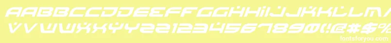 BattlefieldItalic Font – White Fonts on Yellow Background