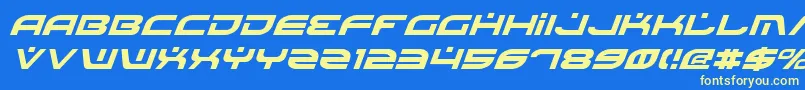 BattlefieldItalic Font – Yellow Fonts on Blue Background