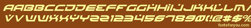 BattlefieldItalic Font – Yellow Fonts on Brown Background