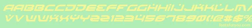 BattlefieldItalic Font – Yellow Fonts on Green Background